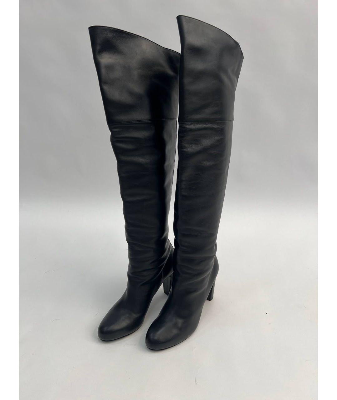 HERMES Черные кожаные сапоги, фото 3