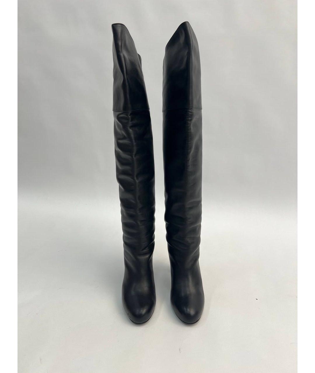 HERMES Черные кожаные сапоги, фото 2