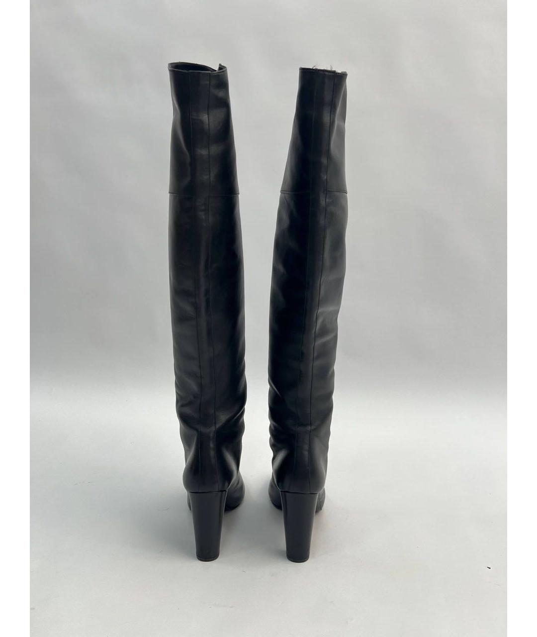 HERMES Черные кожаные сапоги, фото 4