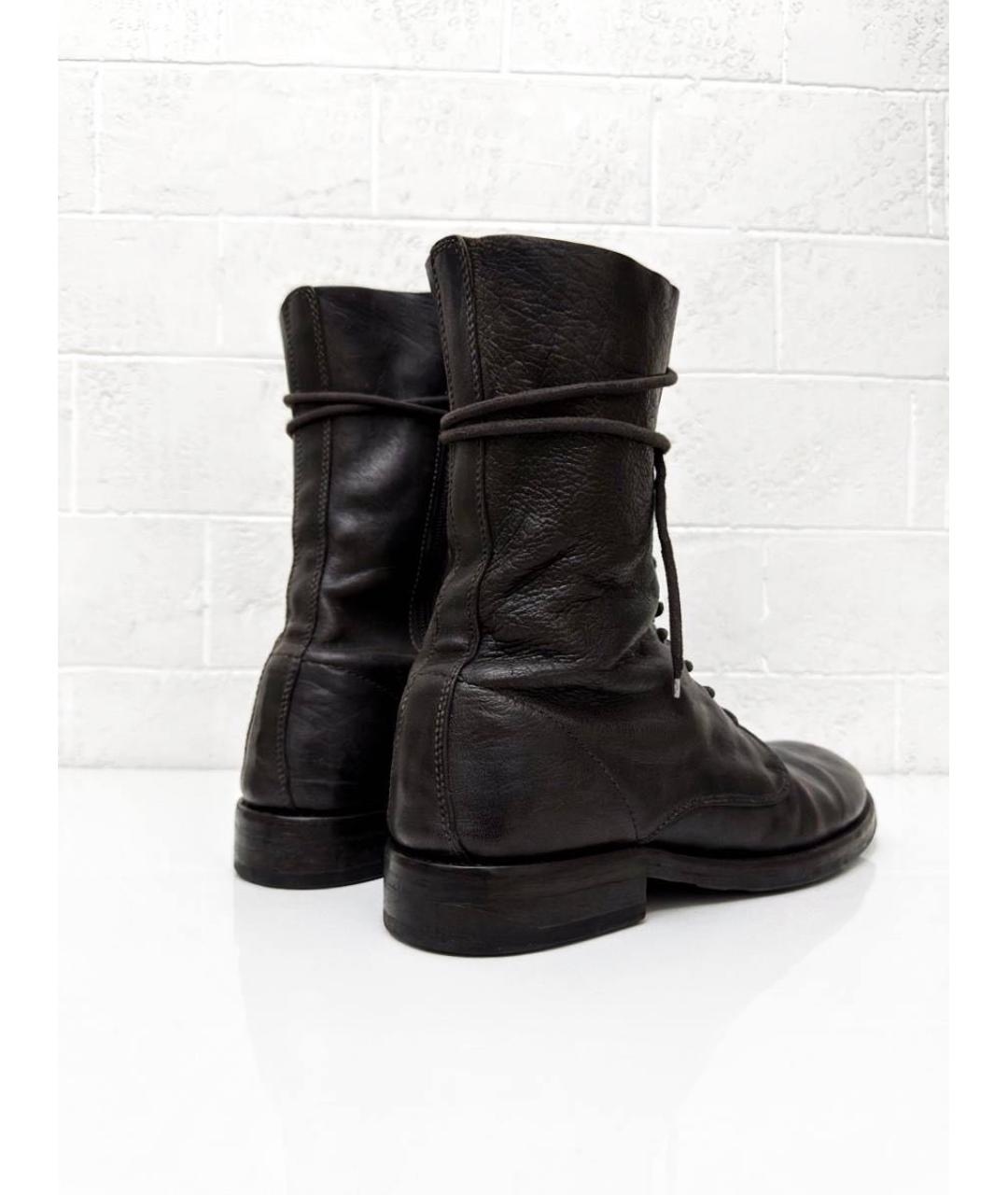 ANN DEMEULEMEESTER Кожаные высокие ботинки, фото 4