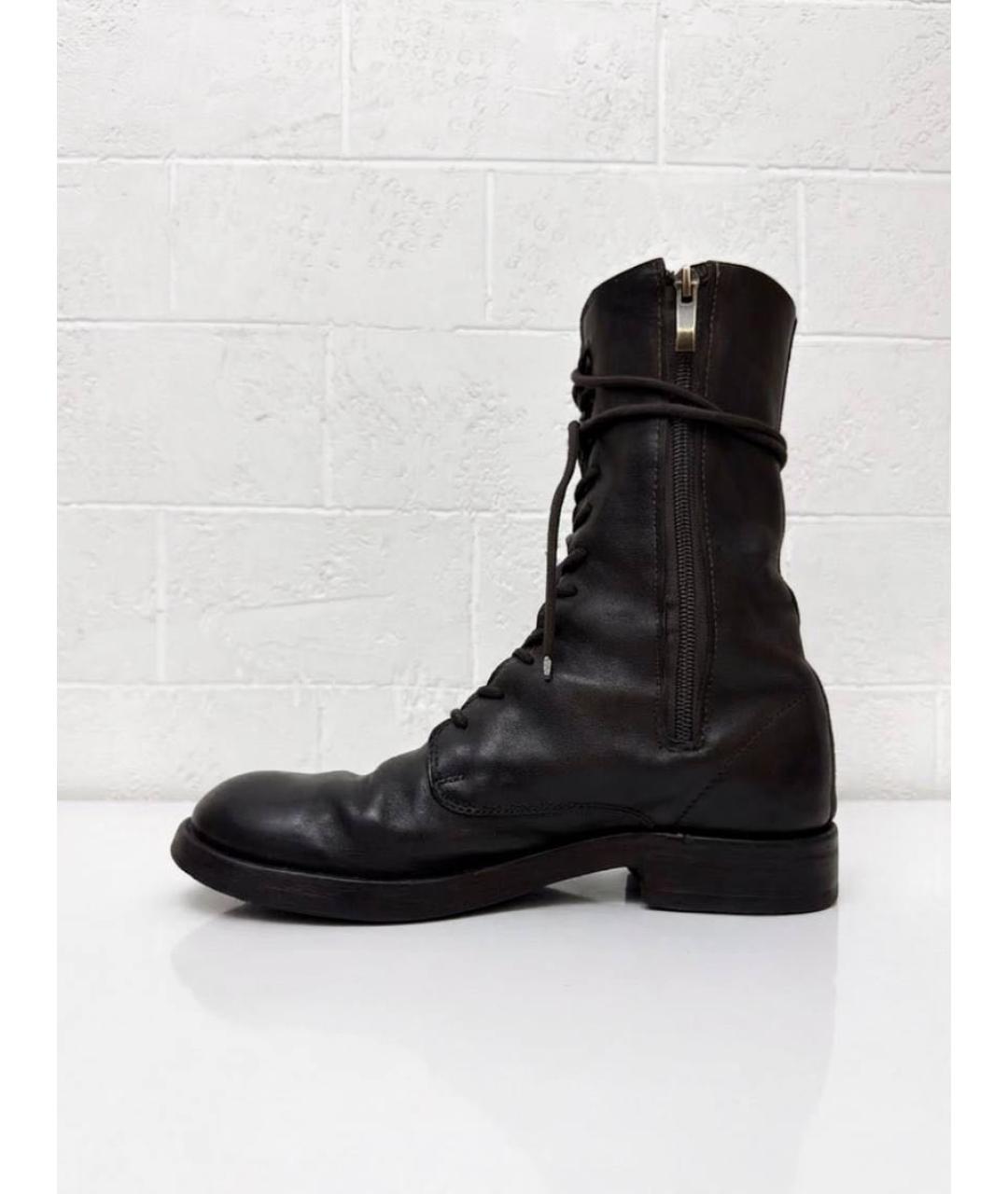 ANN DEMEULEMEESTER Кожаные высокие ботинки, фото 3