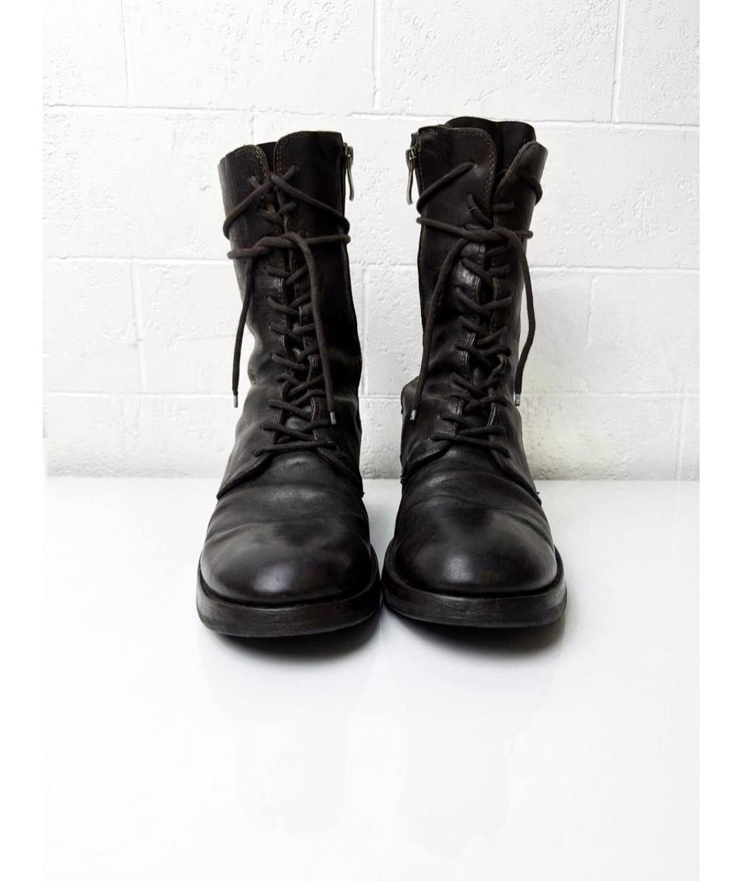 ANN DEMEULEMEESTER Кожаные высокие ботинки, фото 5