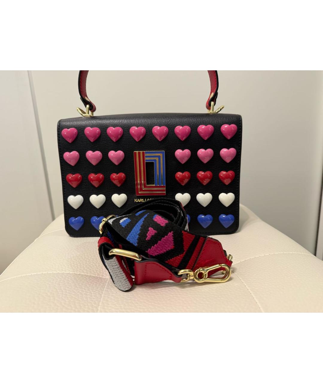 KARL LAGERFELD Мульти кожаная сумка через плечо, фото 3