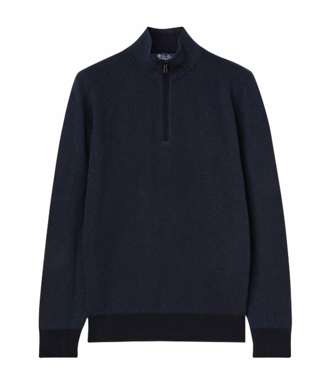 LORO PIANA Темно-синий кашемировый джемпер / свитер, фото 6