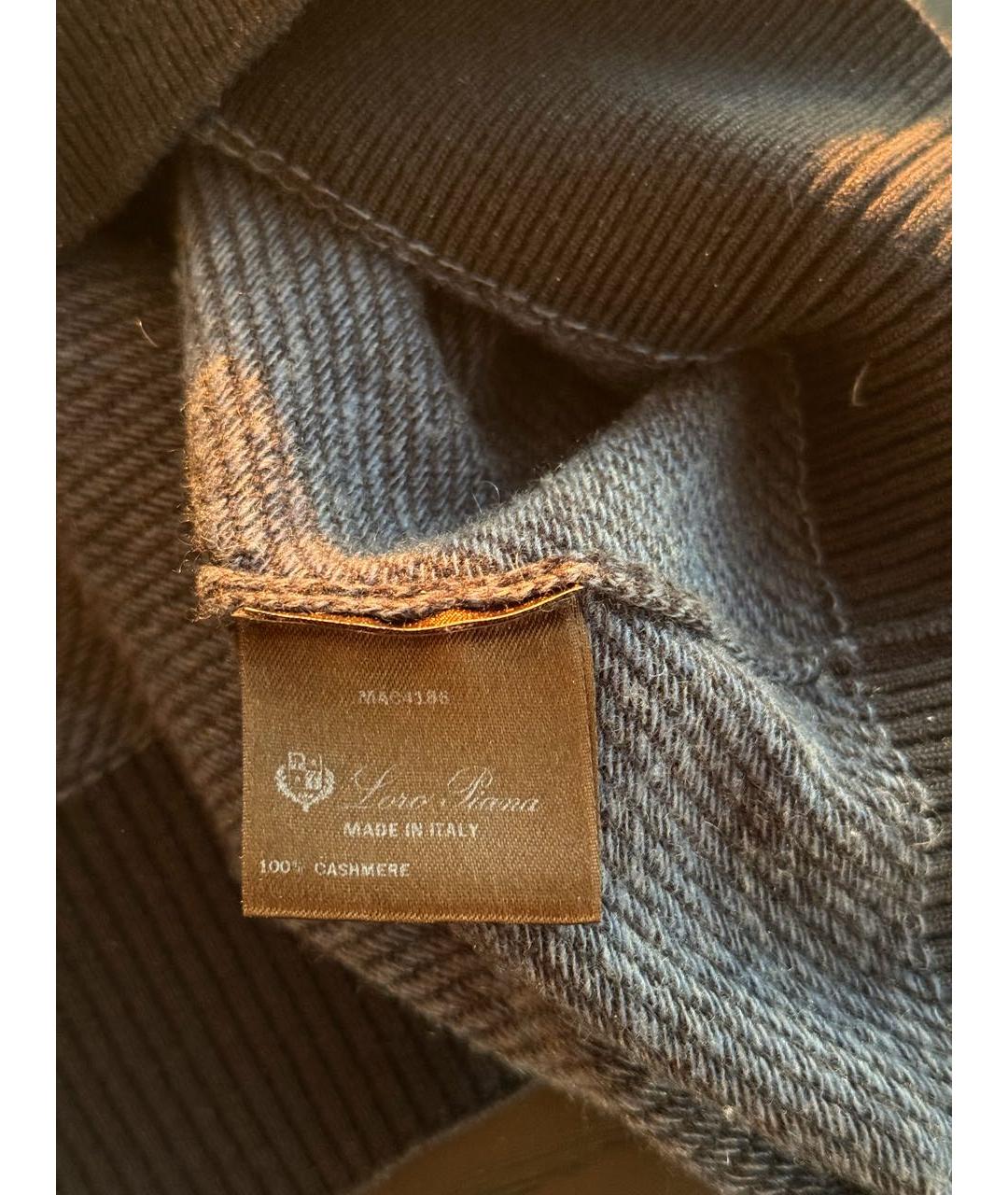 LORO PIANA Темно-синий кашемировый джемпер / свитер, фото 5