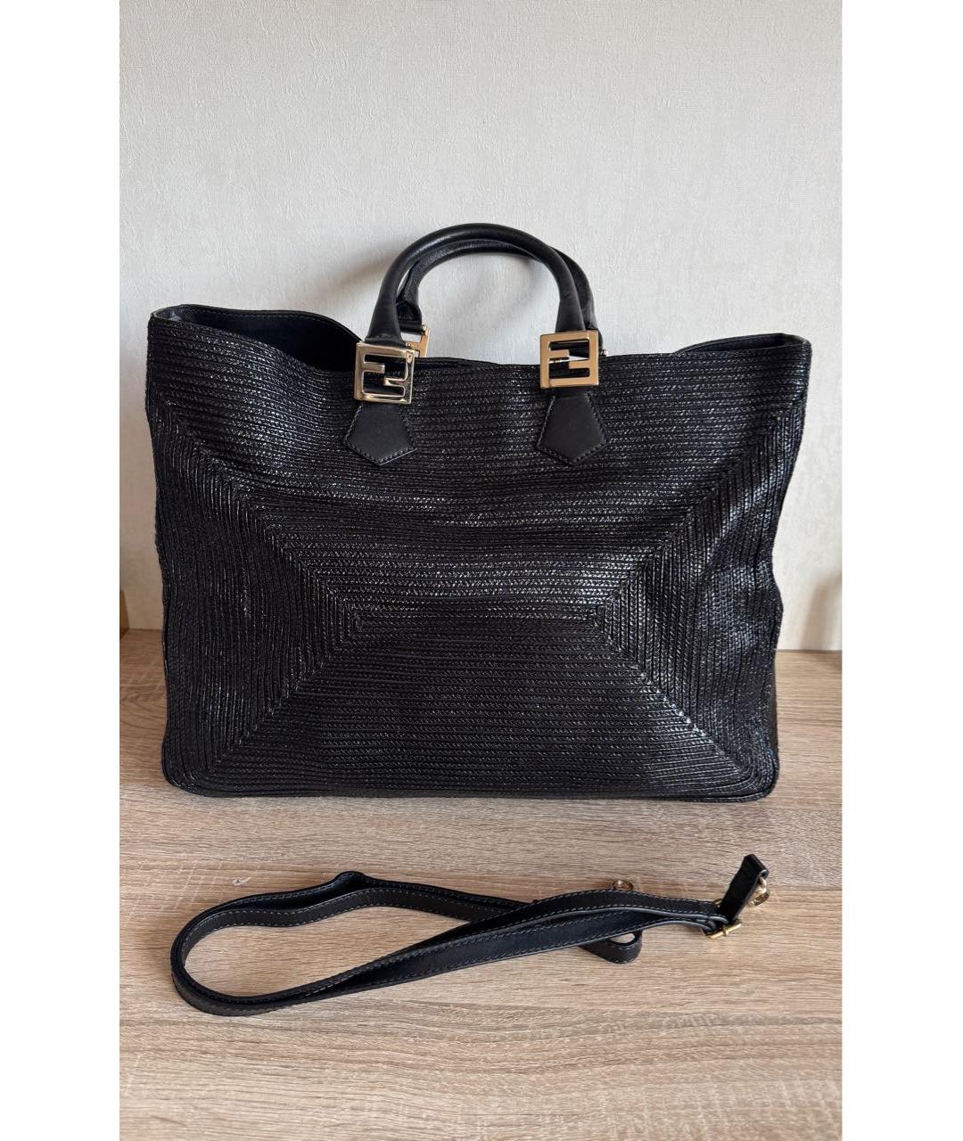 FENDI Черная сумка с короткими ручками, фото 2