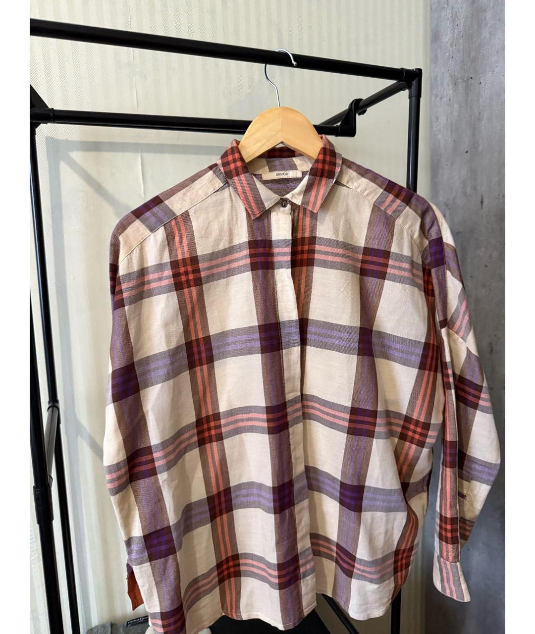 SESSUN Оранжевая льняная рубашка, фото 7