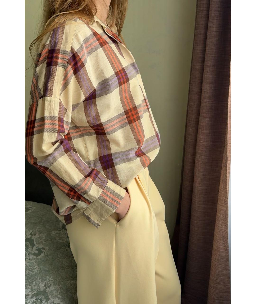 SESSUN Оранжевая льняная рубашка, фото 5