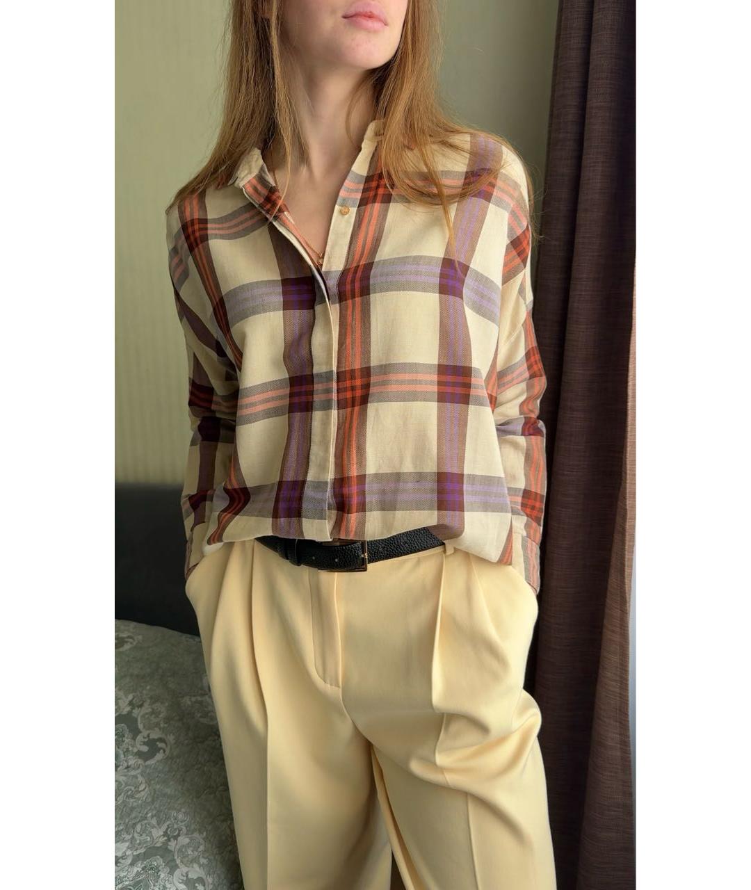 SESSUN Оранжевая льняная рубашка, фото 4