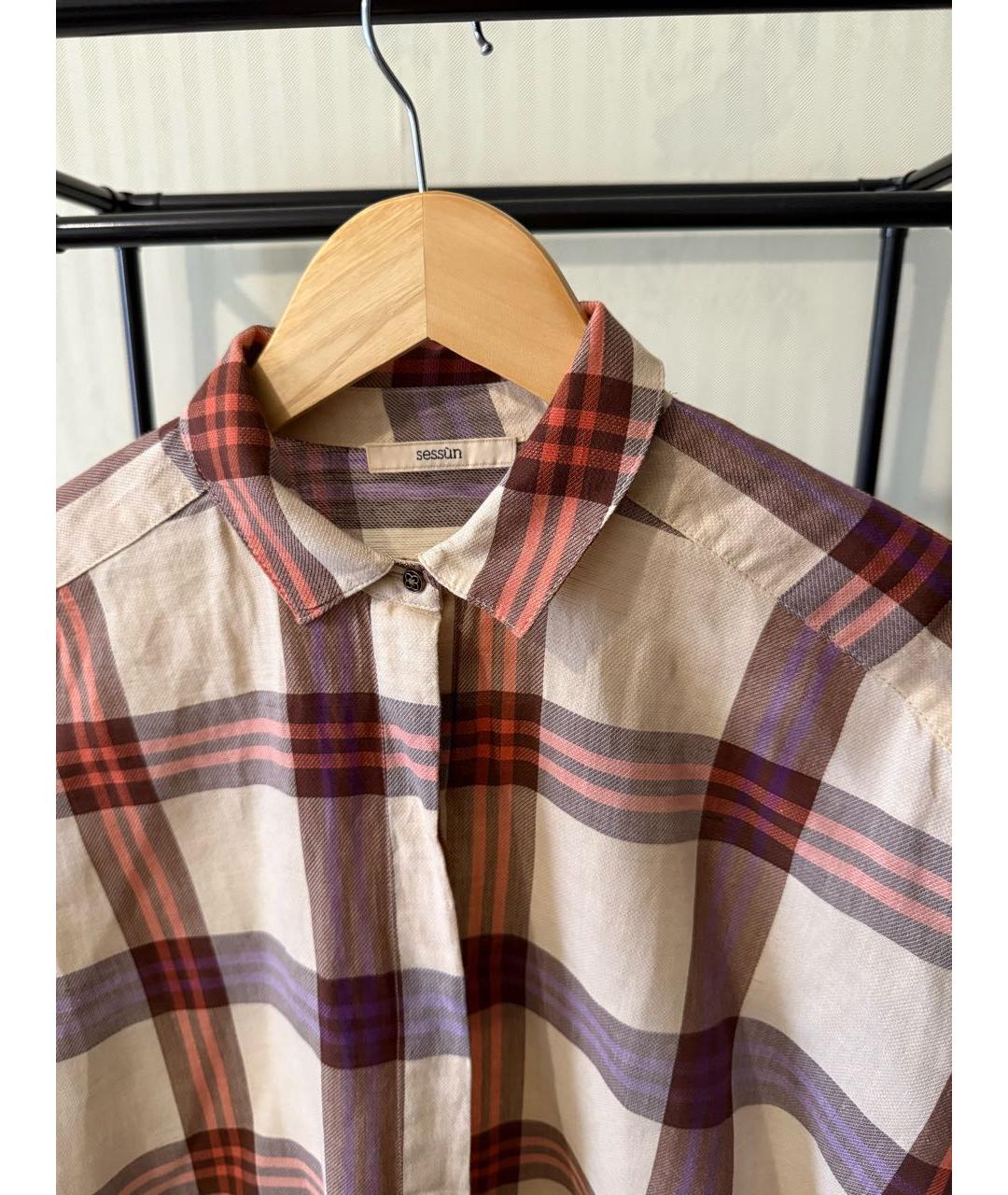 SESSUN Оранжевая льняная рубашка, фото 3