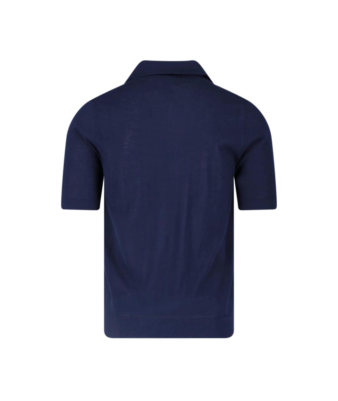 BALLANTYNE Синее поло с коротким рукавом, фото 2