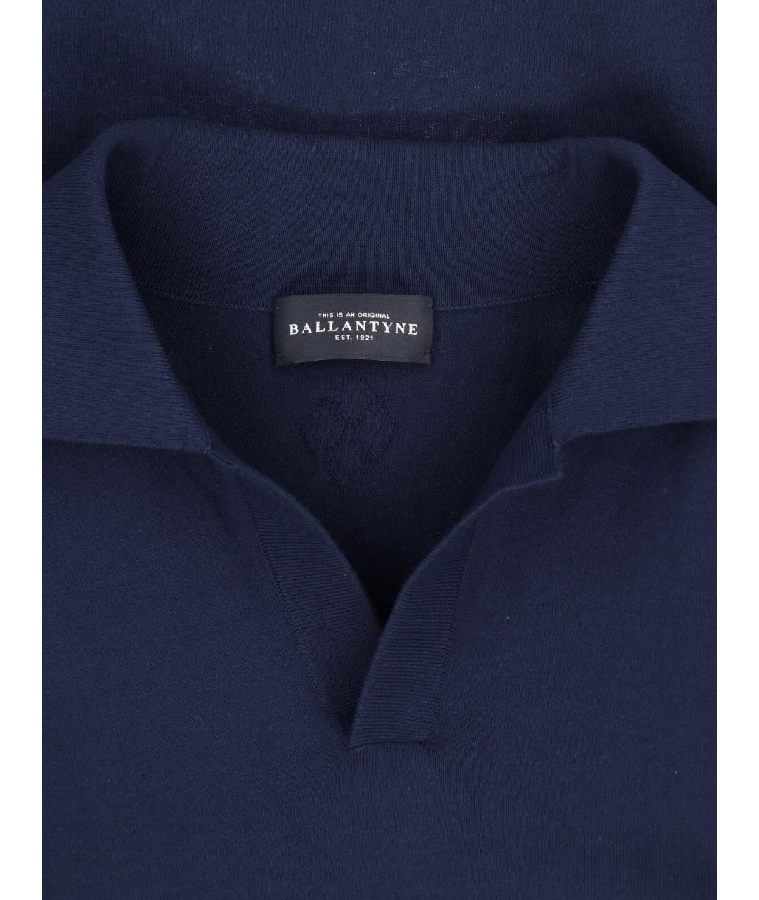 BALLANTYNE Синее поло с коротким рукавом, фото 3