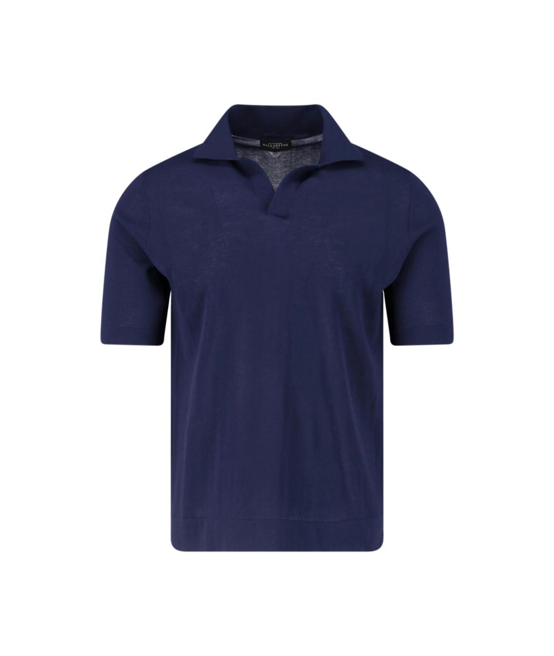 BALLANTYNE Синее поло с коротким рукавом, фото 1
