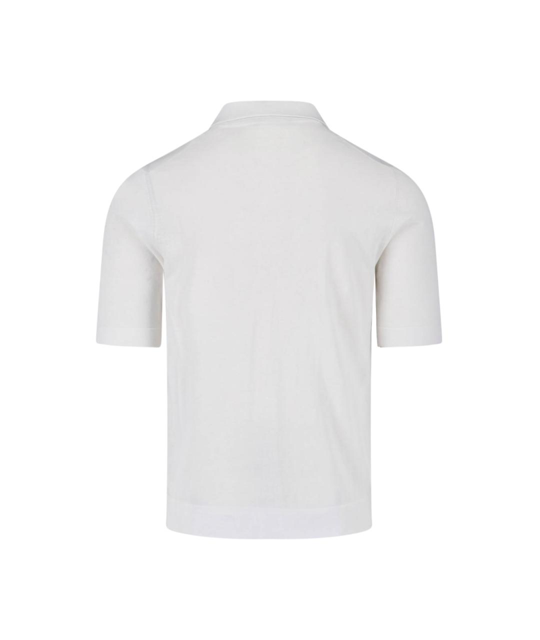 BALLANTYNE Белое поло с коротким рукавом, фото 2