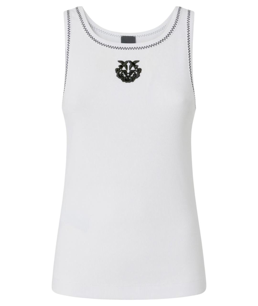 PINKO Белая хлопковая майка, фото 1