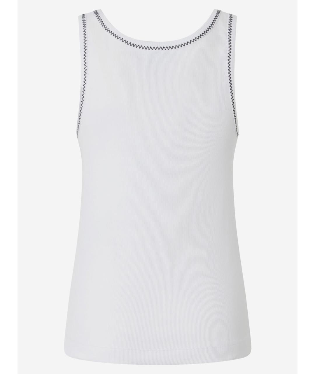 PINKO Белая хлопковая майка, фото 2