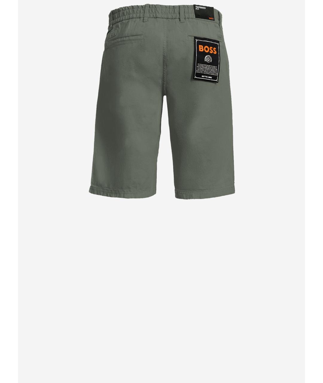 HUGO BOSS Зеленые хлопковые шорты, фото 2
