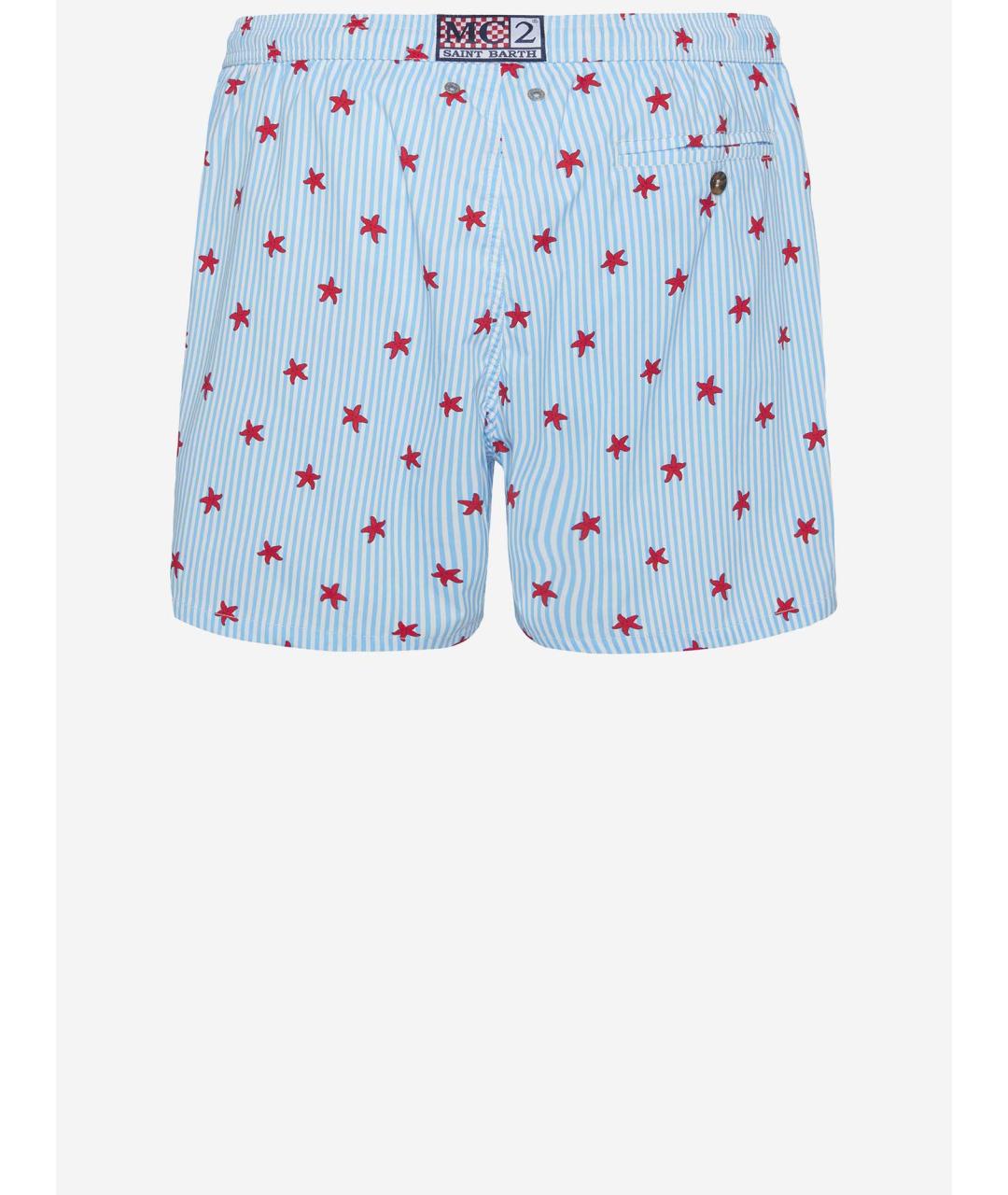 MC2 SAINT BARTH Голубые полиэстеровые плавки, фото 2