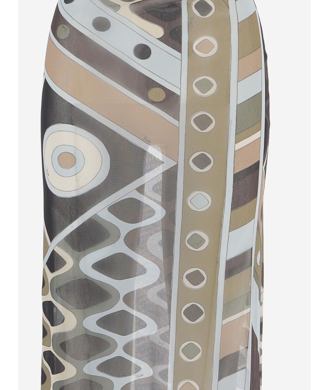 EMILIO PUCCI Мульти полиамидовая юбка макси, фото 3