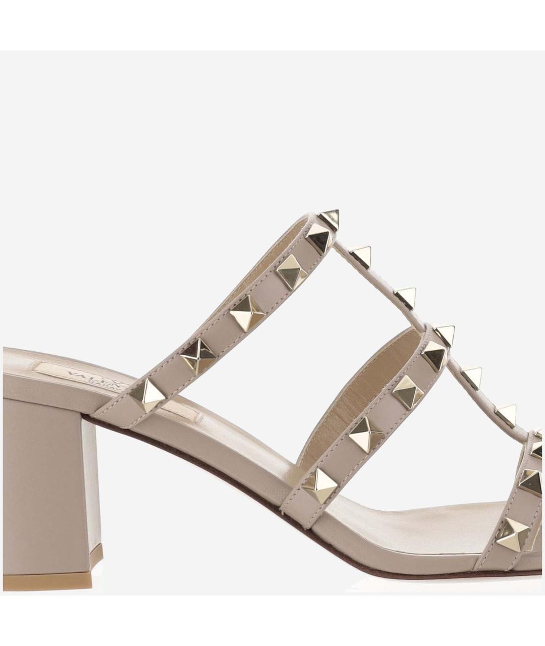 VALENTINO Розовые кожаные мюли, фото 5