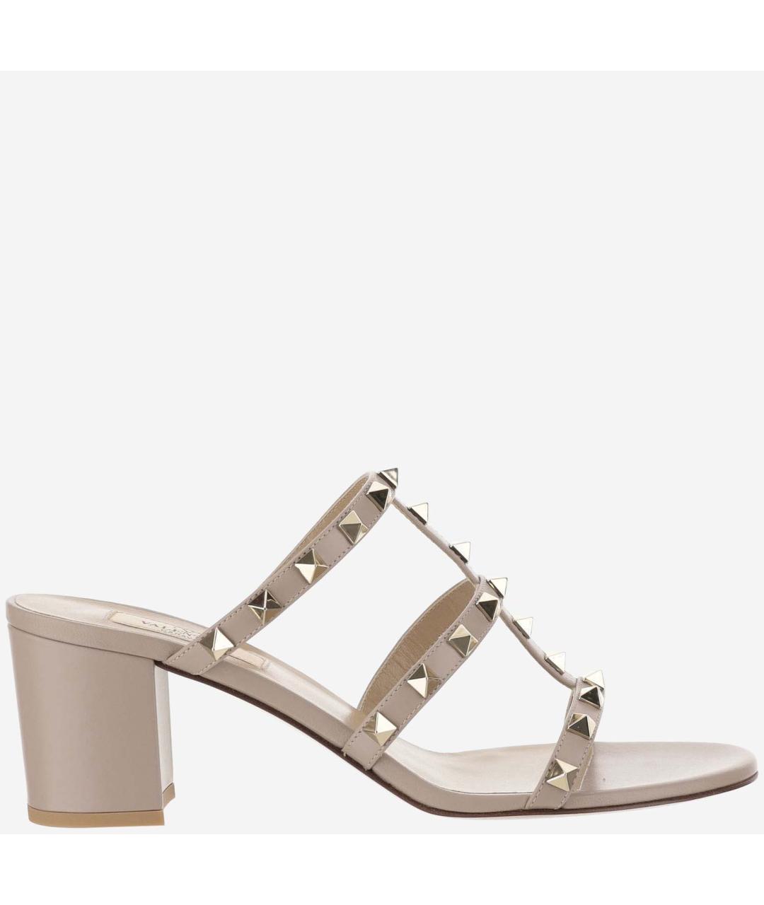 VALENTINO Розовые кожаные мюли, фото 6