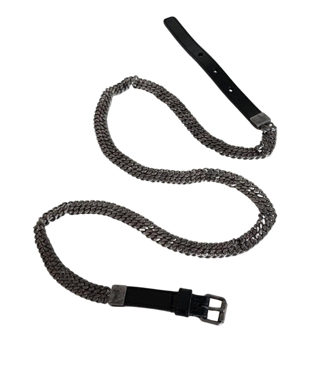 SAINT LAURENT Черный кожаный ремень, фото 1