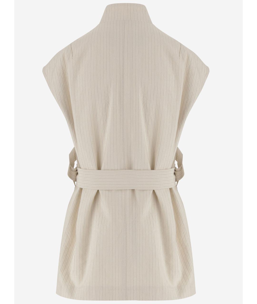 DRIES VAN NOTEN Бежевый хлопковый жилет, фото 2