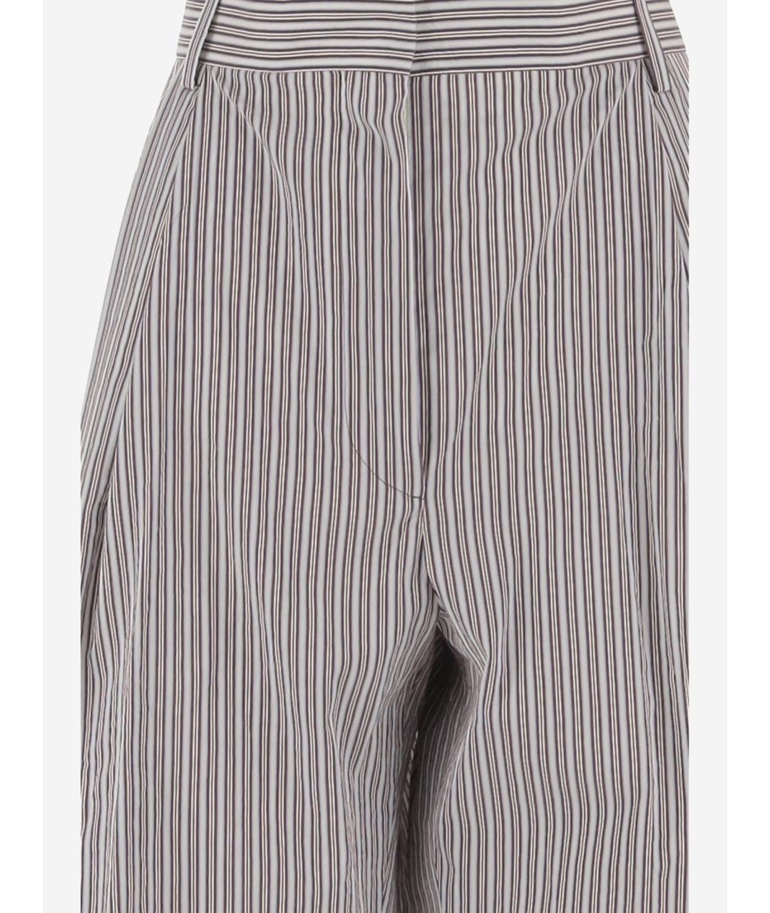 DRIES VAN NOTEN Коричневые хлопковые прямые брюки, фото 3