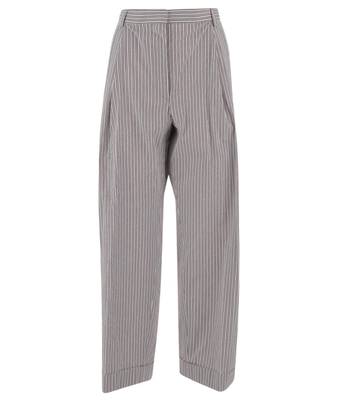 DRIES VAN NOTEN Коричневые хлопковые прямые брюки, фото 1