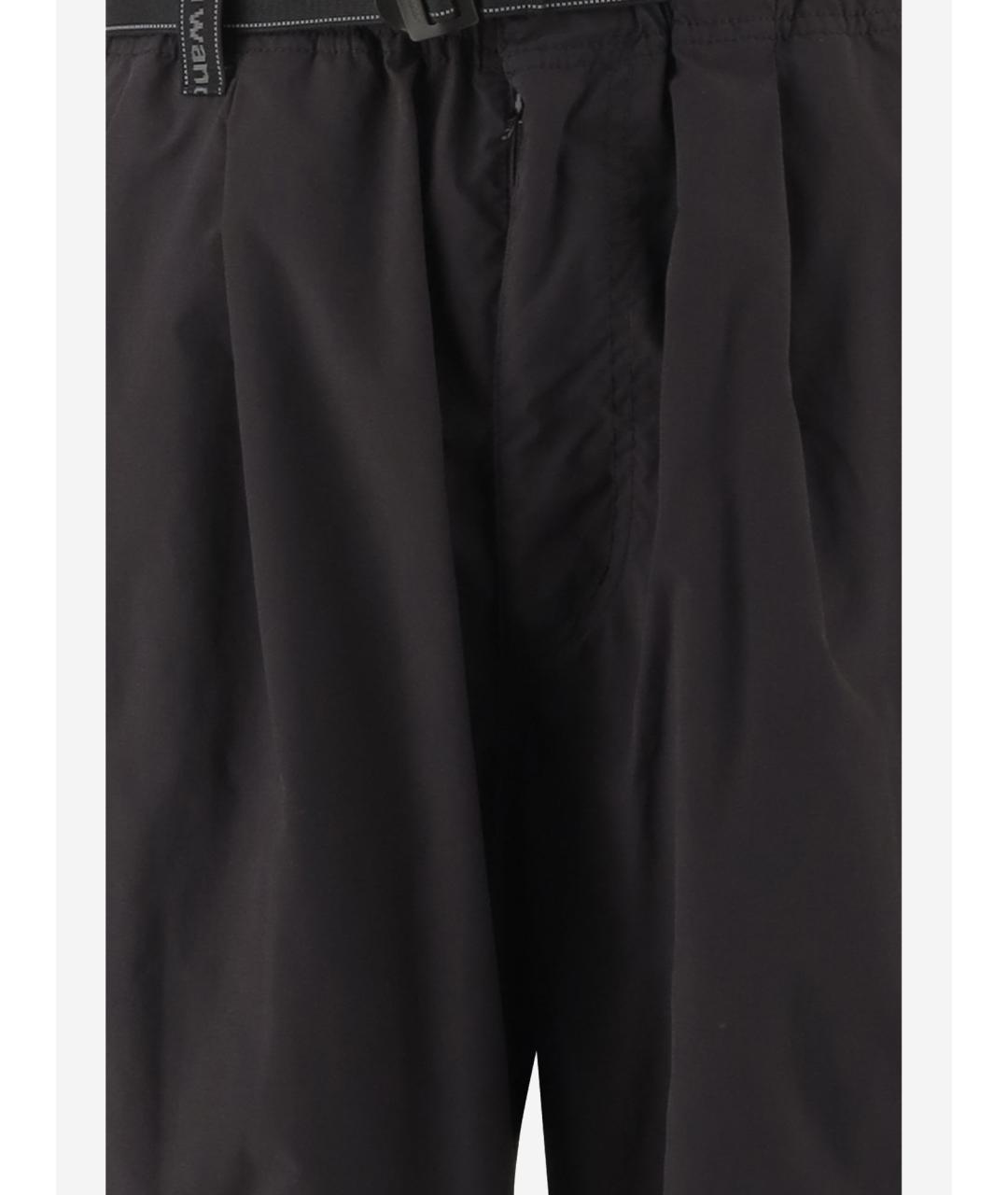 AND WANDER Черные полиэстеровые повседневные брюки, фото 3
