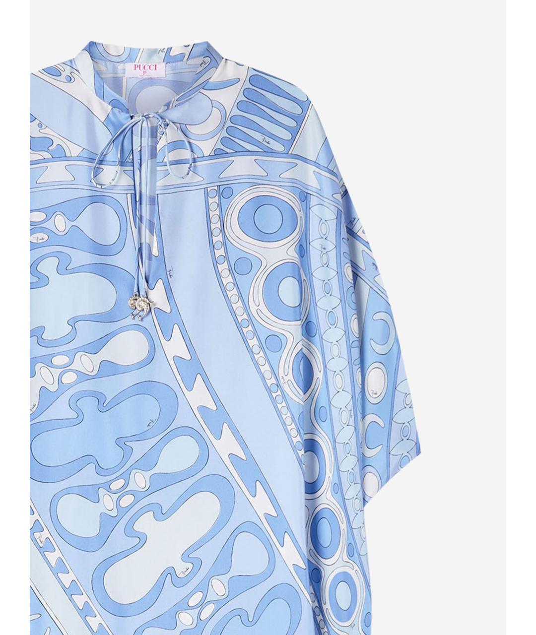 EMILIO PUCCI Синее повседневное платье, фото 3