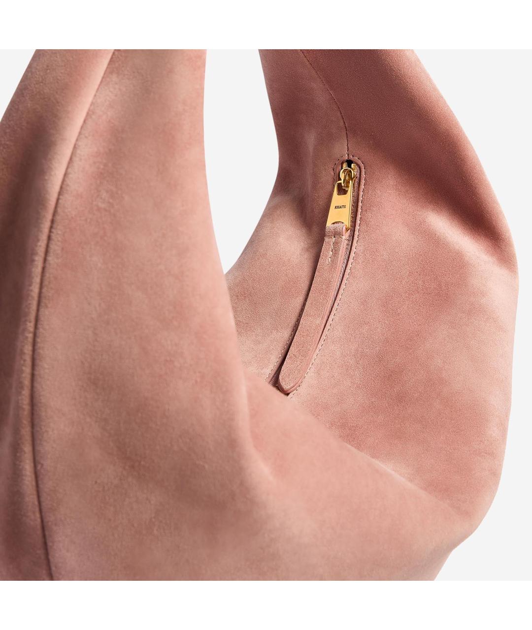 KHAITE Розовая кожаная сумка тоут, фото 4