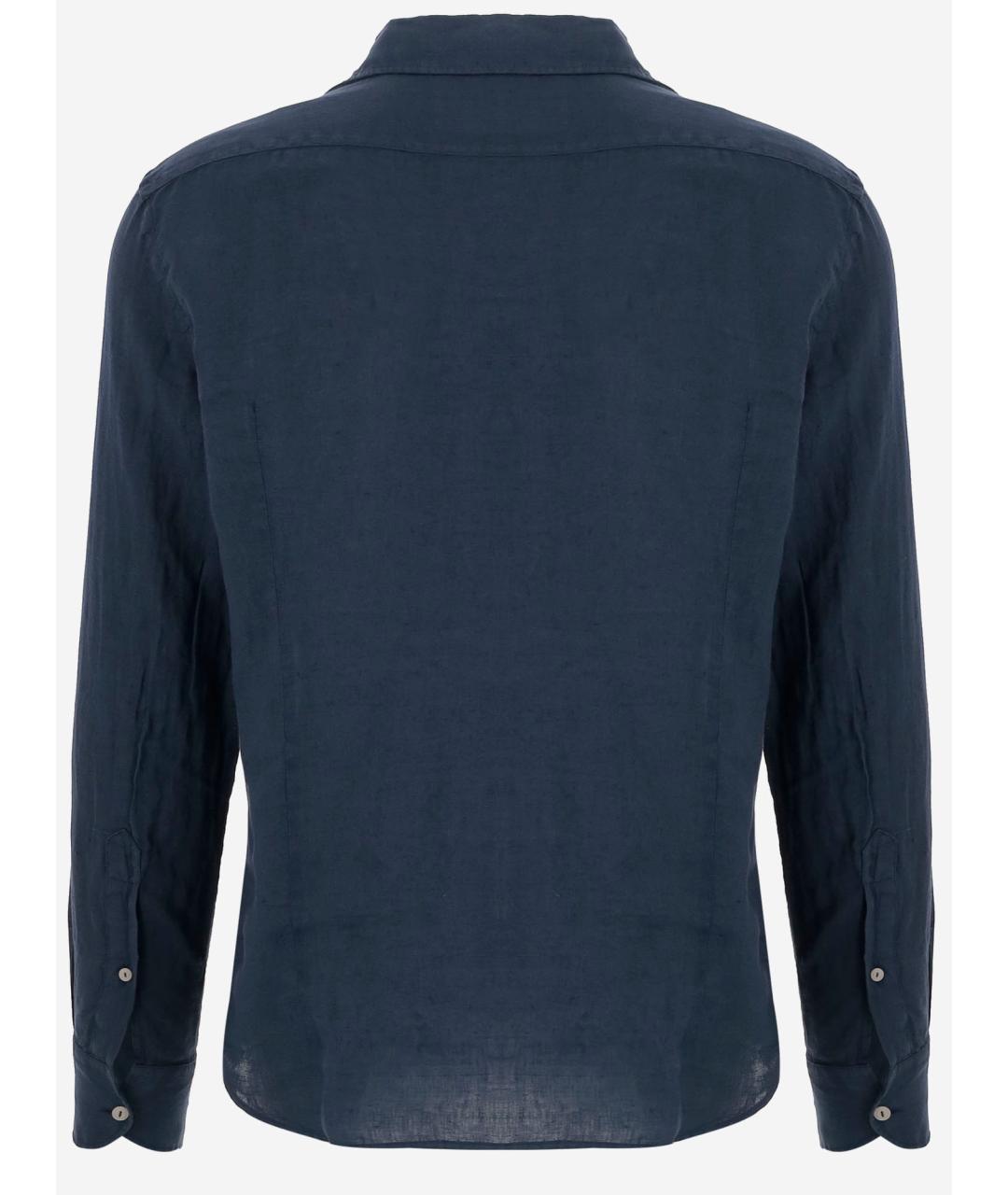 MC2 SAINT BARTH Синяя льняная кэжуал рубашка, фото 2