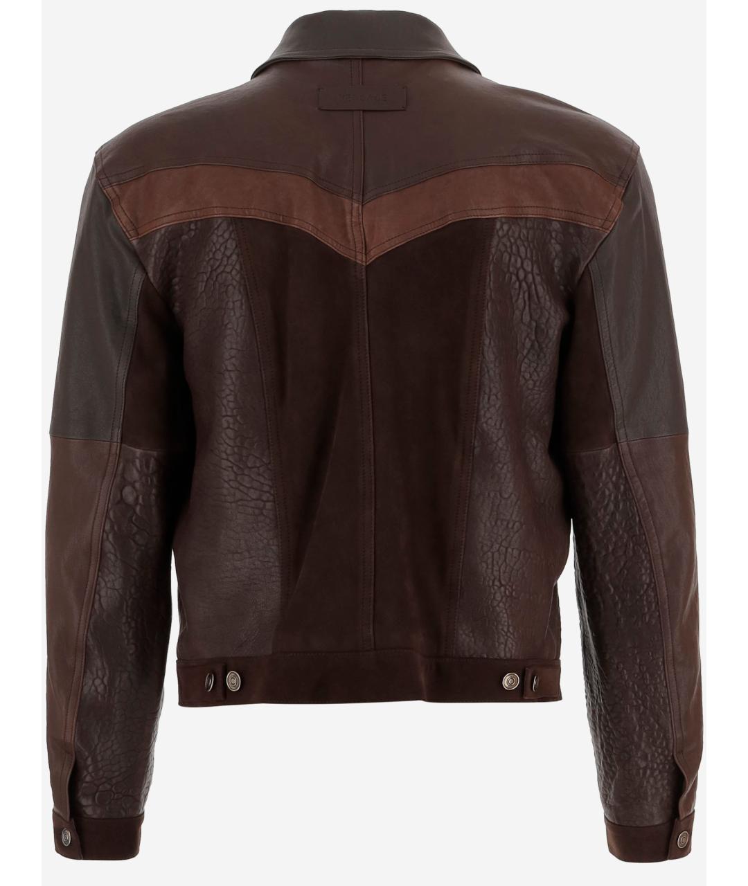 VERSACE Мульти кожаная куртка, фото 2