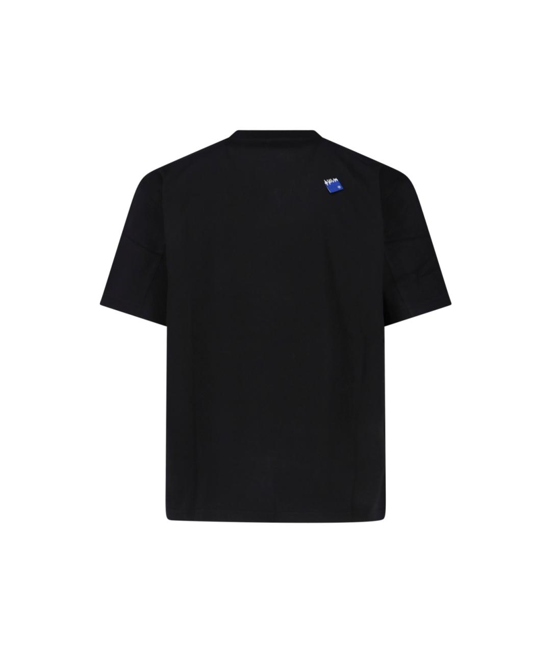 ADER ERROR Черная хлопковая футболка, фото 2