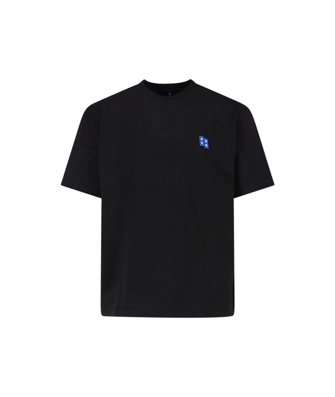 ADER ERROR Черная хлопковая футболка, фото 1