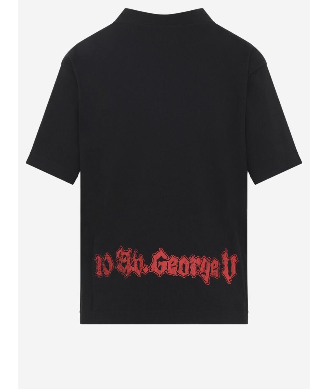 BALENCIAGA Черная хлопковая футболка, фото 2