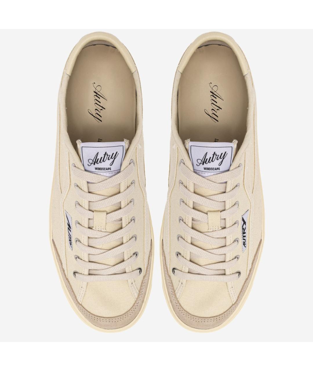 AUTRY Бежевые текстильные низкие кроссовки / кеды, фото 2