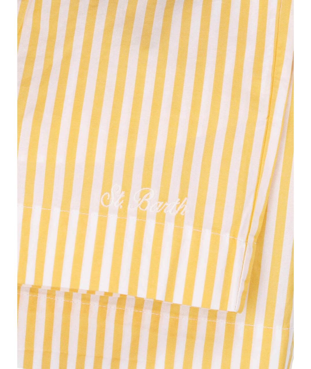 MC2 SAINT BARTH Желтые хлопковые шорты, фото 3