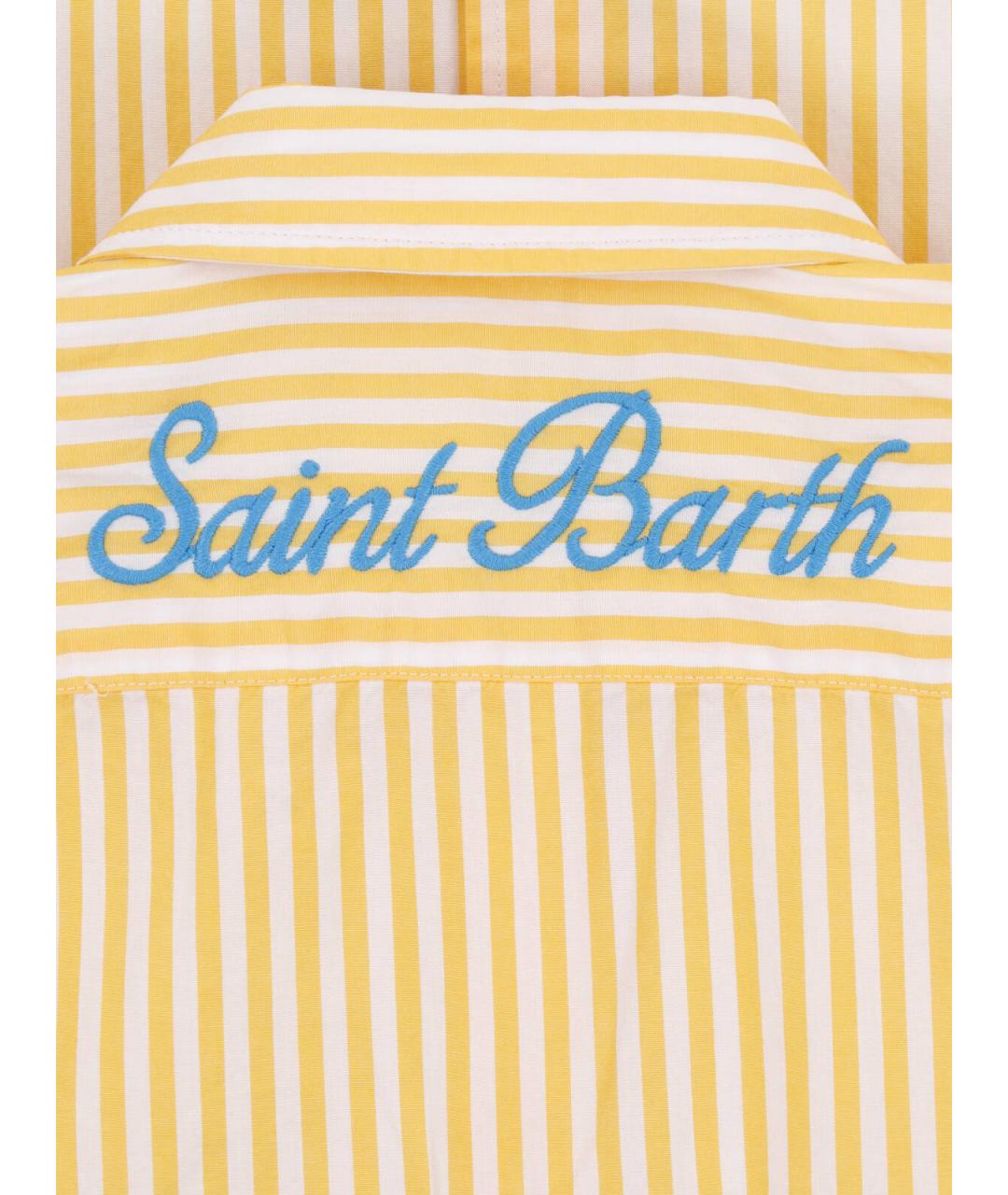 MC2 SAINT BARTH Желтая хлопковая рубашка, фото 3