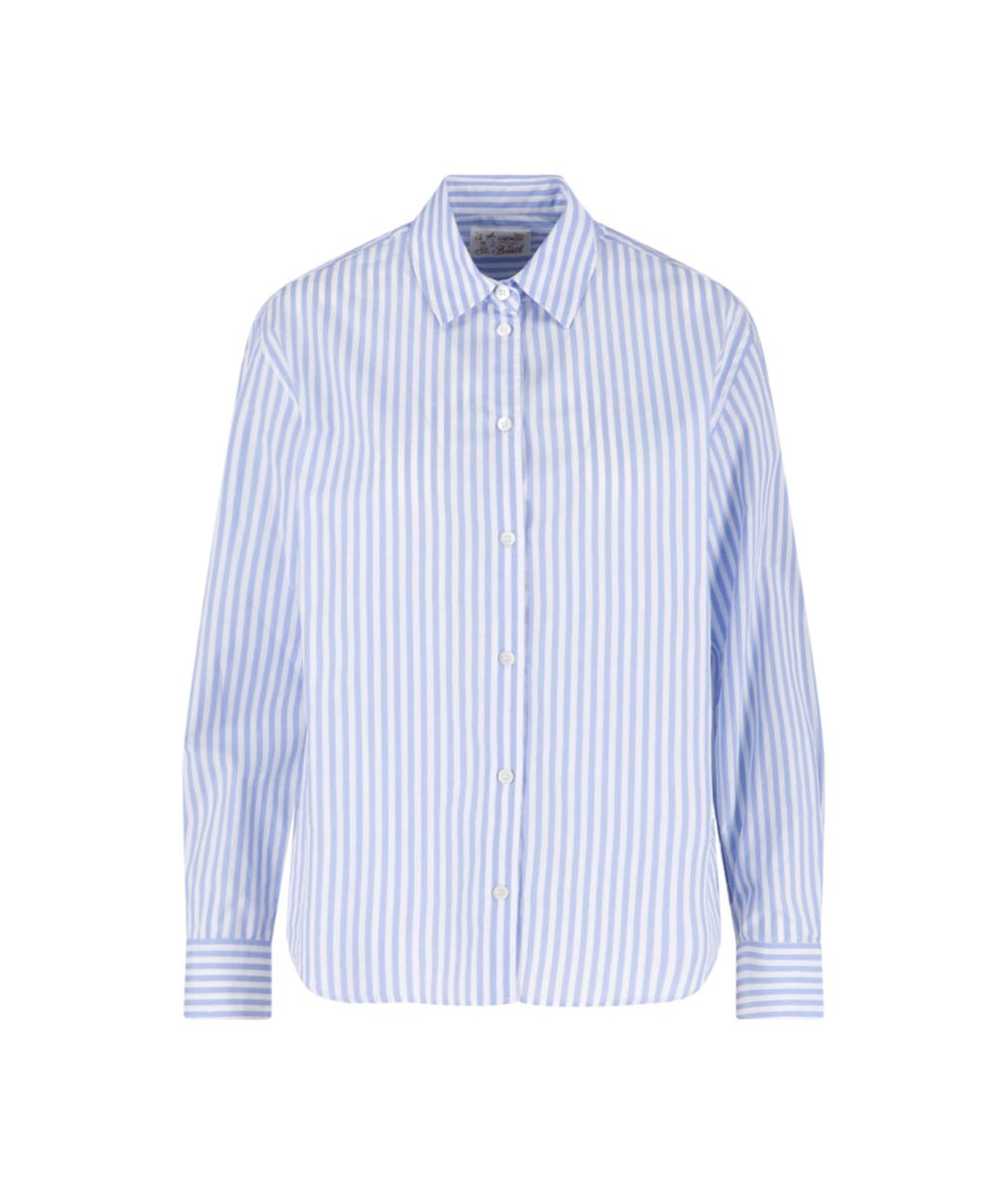 MC2 SAINT BARTH Синяя хлопковая рубашка, фото 1