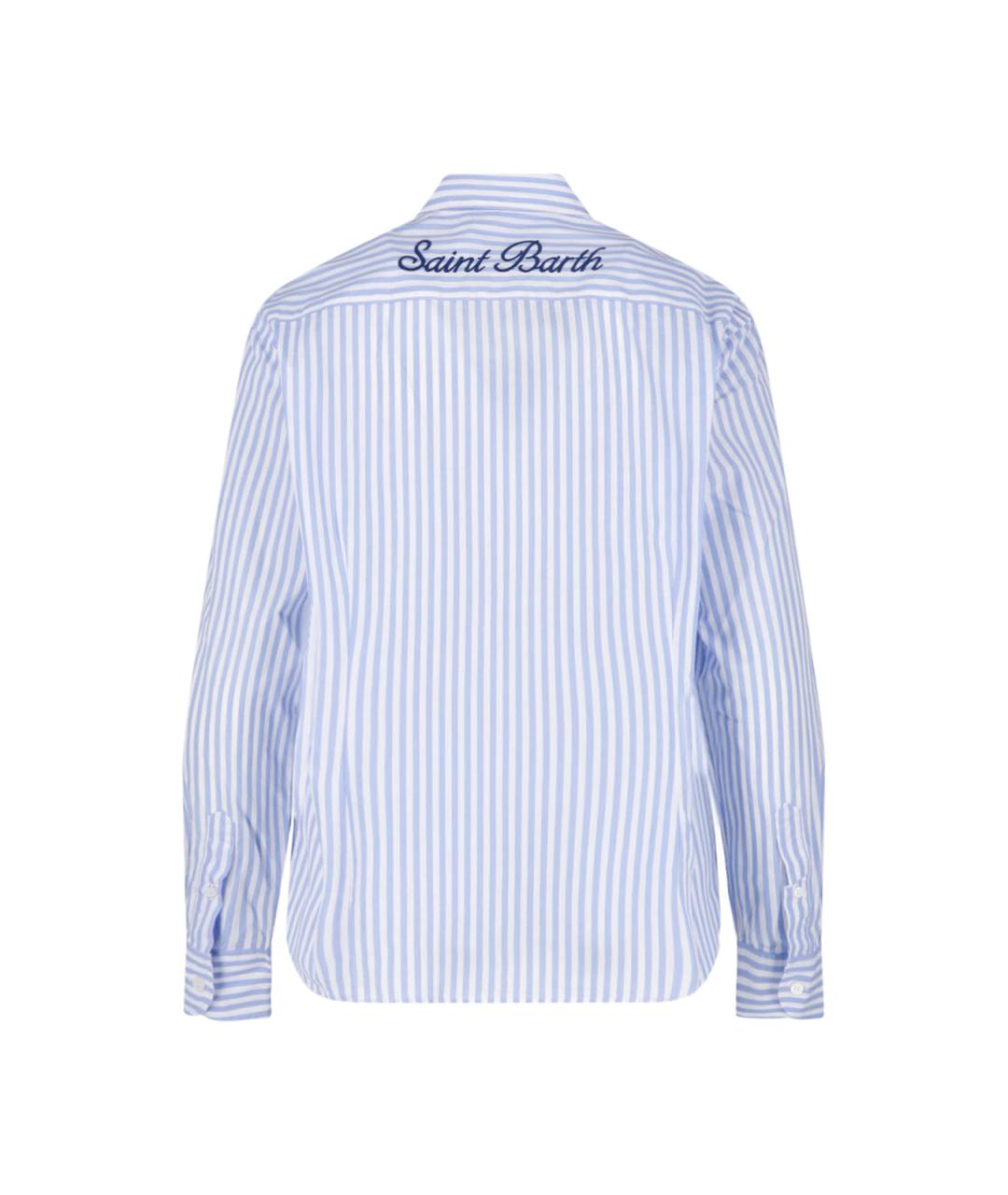 MC2 SAINT BARTH Синяя хлопковая рубашка, фото 2