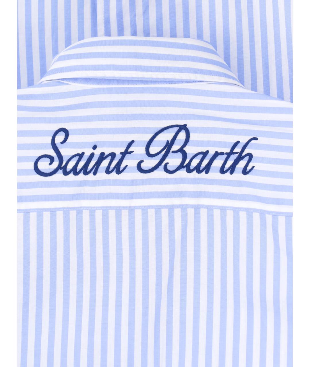 MC2 SAINT BARTH Синяя хлопковая рубашка, фото 3