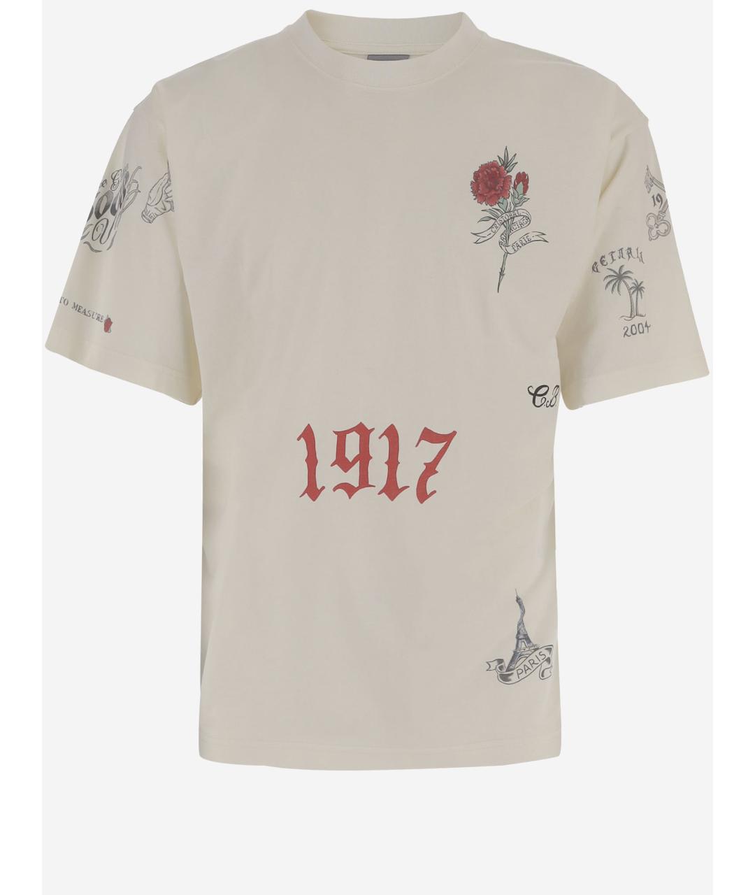 BALENCIAGA Белая хлопковая футболка, фото 4