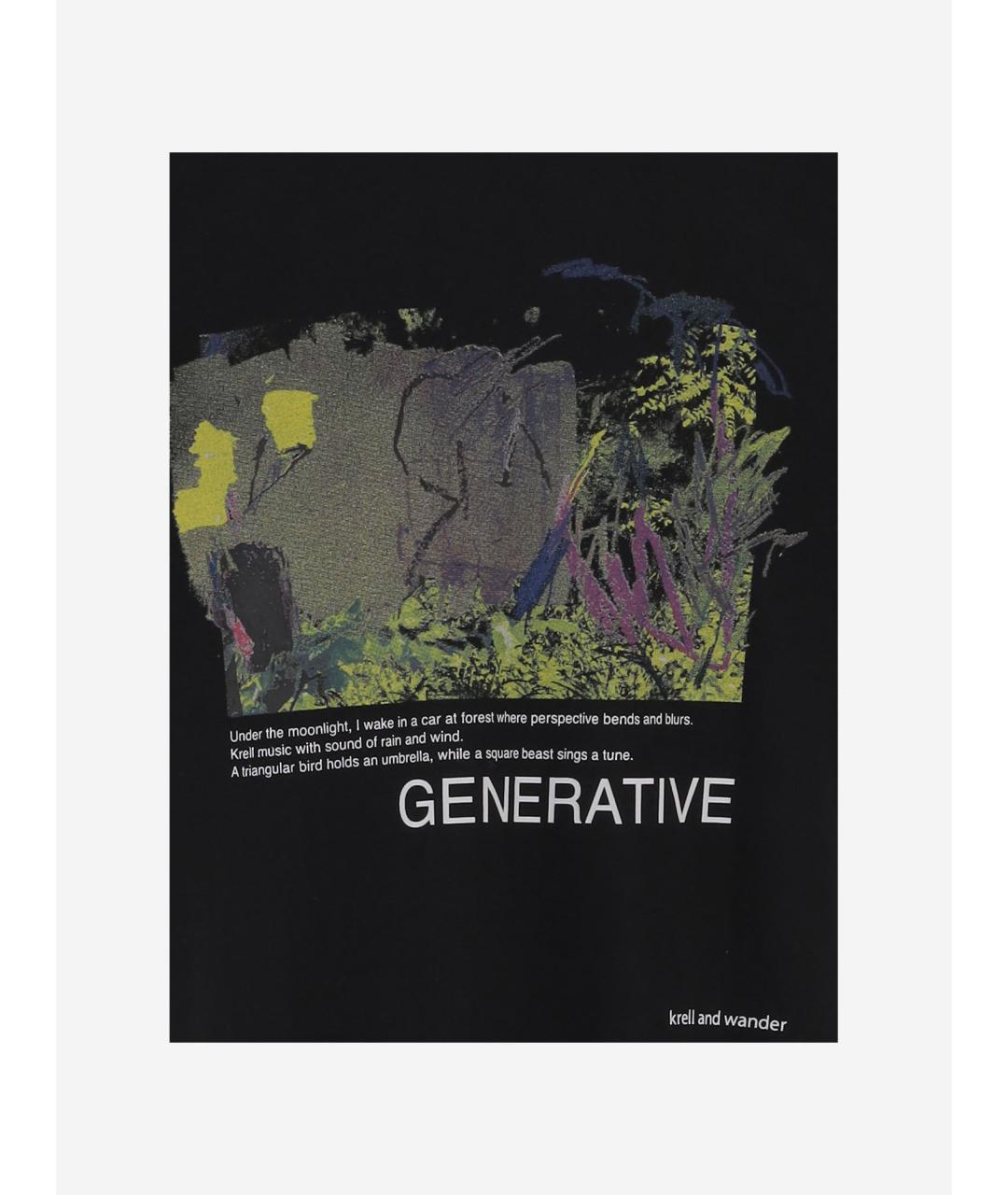 AND WANDER Черная хлопковая футболка, фото 2