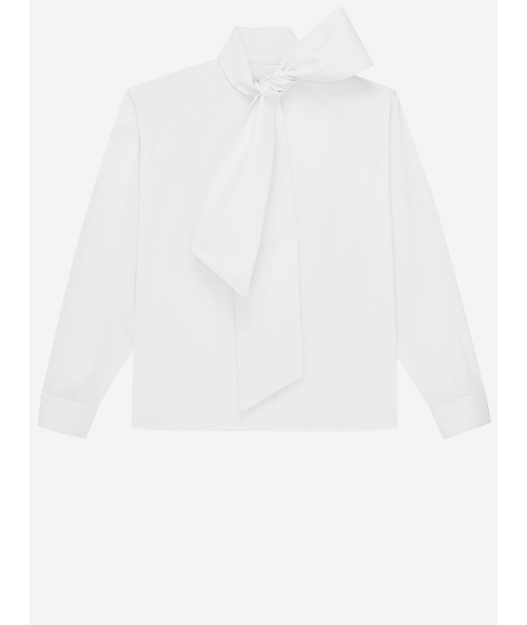 SAINT LAURENT Белая хлопковая блузы, фото 4