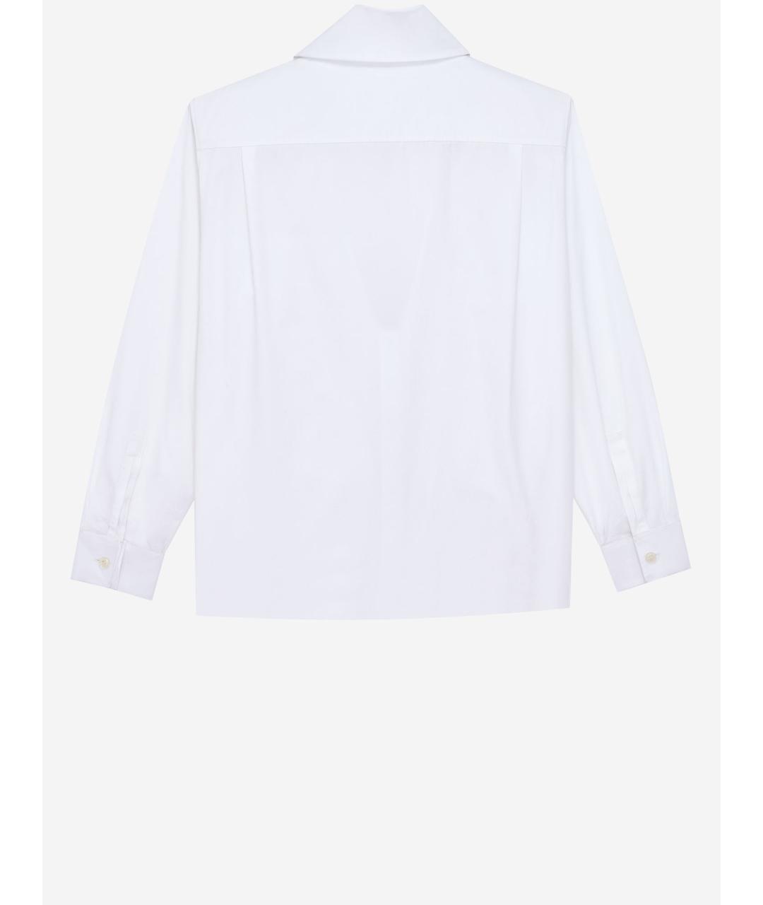 SAINT LAURENT Белая хлопковая блузы, фото 2