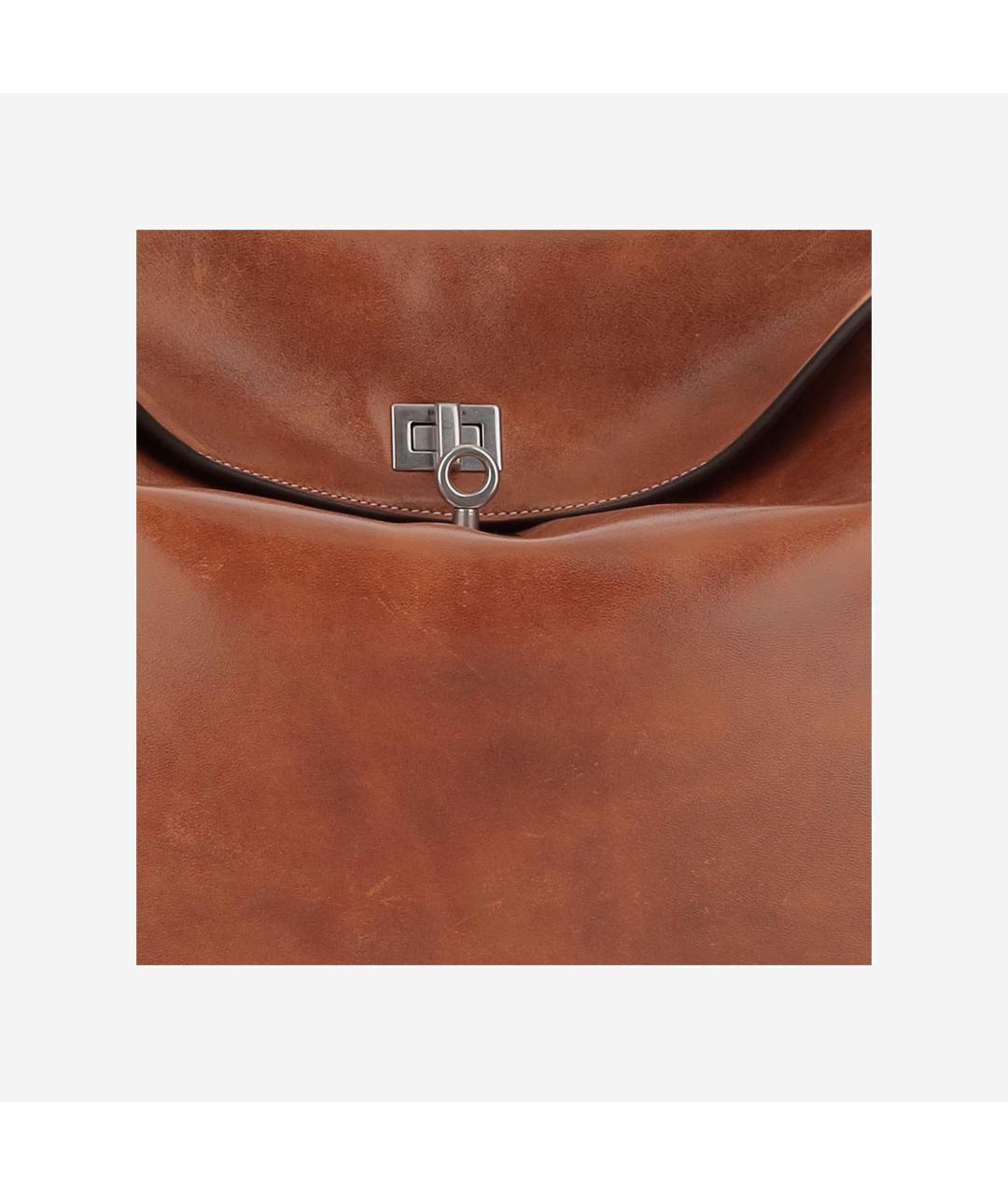 BALENCIAGA Коричневая кожаная сумка тоут, фото 5