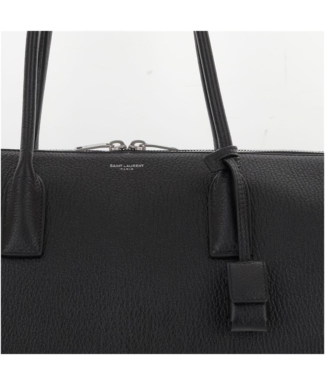 SAINT LAURENT Черная сумка тоут, фото 4