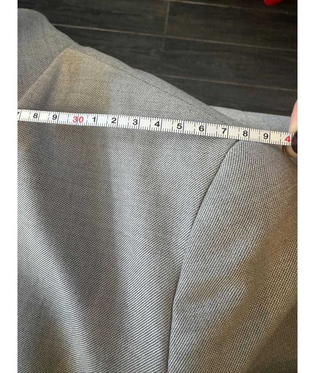 MAX MARA Серебрянный шерстяной жакет/пиджак, фото 4